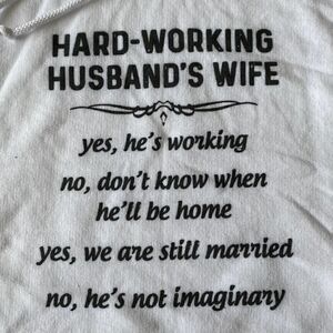 Hardworking Husband's Wife Hoodie White Medium